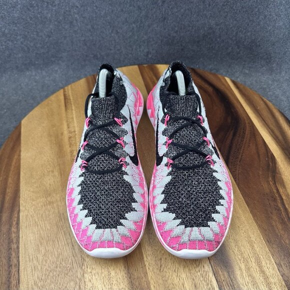 Nike Free 3.0 Flyknit Women's Size 9 Running Shoes Black Gray Pink - Picture 4 of 10